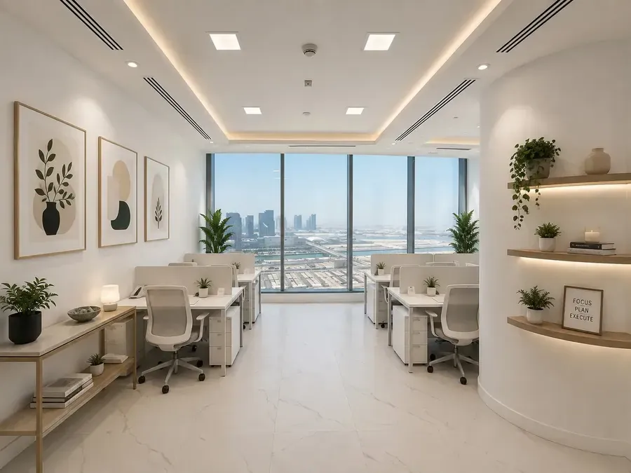 Coworking space Addax Tower with window desks, Al Reem Island