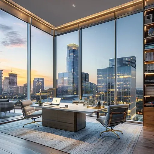 Executive private office ADGM with skyline views at Aegis Coworking, Addax Tower